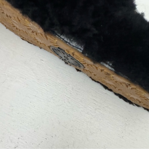 UGG Fluff Yeah Shearling Slingback Slide Slippers Black Size 10 - Picture 6 of 15